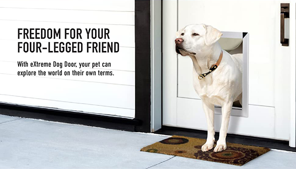 With Extreme Dog Door Your Pet Can, Endura Flap Severe Weather Vinyl Sliding Glass Dog Door